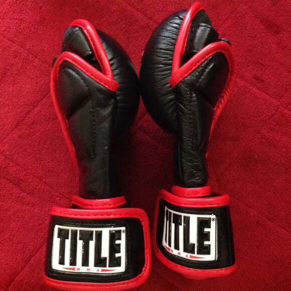 Pre-owned Title MMA Fight Gloves Size Medium - Picture 5 of 6